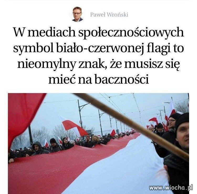 Polska flaga działa na  lewaka  jak...