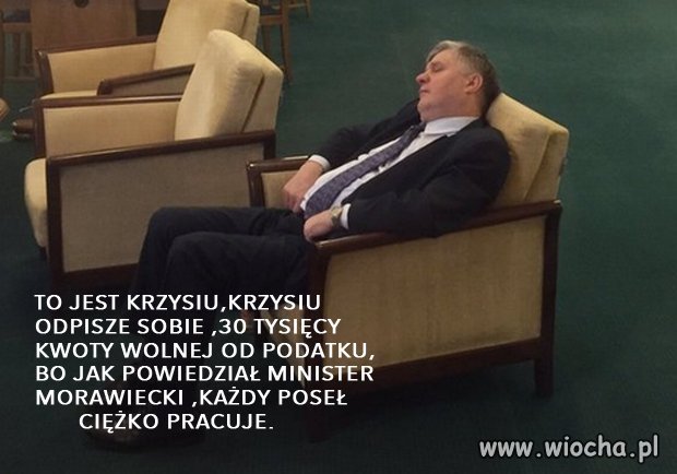 Ciężka praca posła 