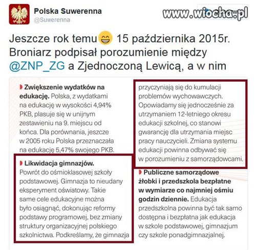Hipokryzja ZNP.