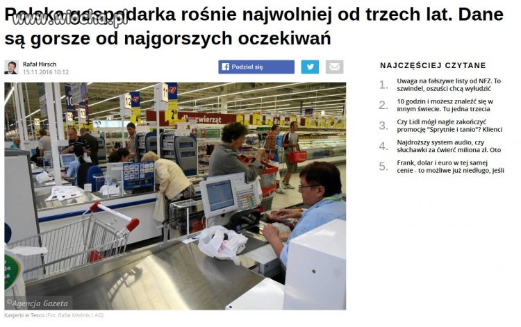 żeby nie było, że politycznie, więc gospodarczo