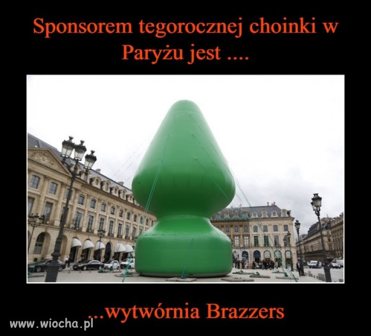 Poprawna politycznie choinka w Paryżu. Idą święta.