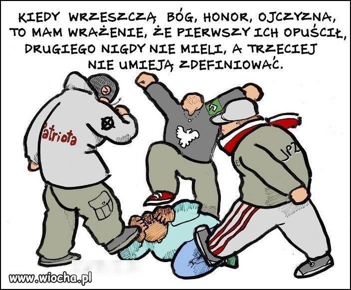 Rozumiem, że palili flagi Ukrainy choć też do końca