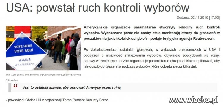 Ameryka,kolebka demokracji budzi się