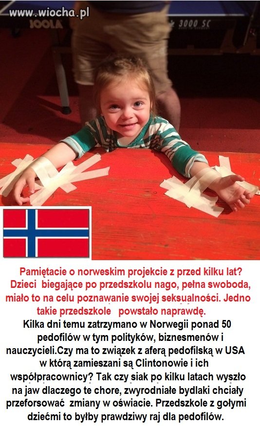 Ponad 50 pedofilów zatrzymanych w Norwegii