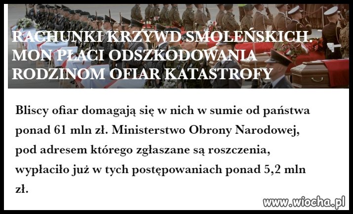 Wnioski o odszkodowania składają rodziny związane