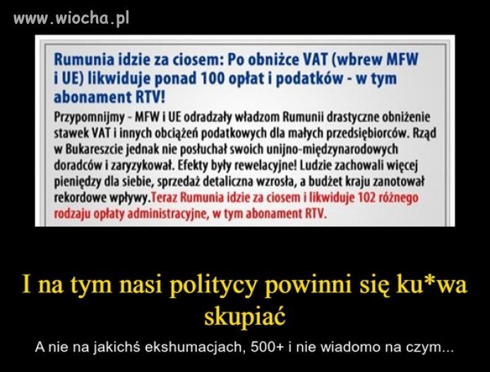 Rumunia robi postępy. A u nas wykopki, komisje ...
