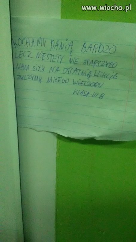 Kiedy chcesz uciec z ostatniej lekcji