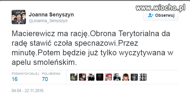 Skwitowała