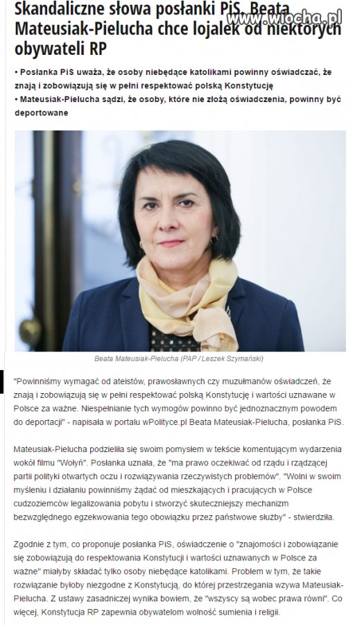 Ktoś tu chce aby Polska była wyłącznie