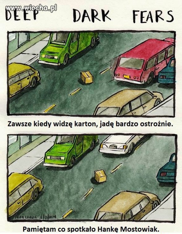 Kartony na drodze