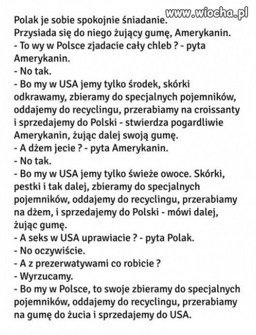 U nas w Polsce też jest recykling