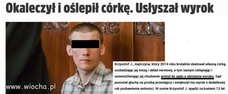 Haniebny wyrok dla potwora. 