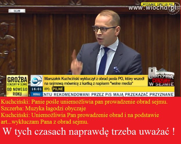 Szczerba twierdząc,że muzyka łagodzi obyczaje