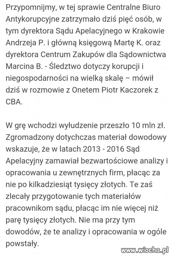 Afera korupcyjna w krakowskim sądzie