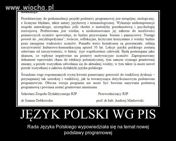 Nowa podstawa programowa języka polskiego