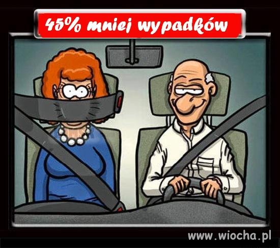 45% mniej wypadków