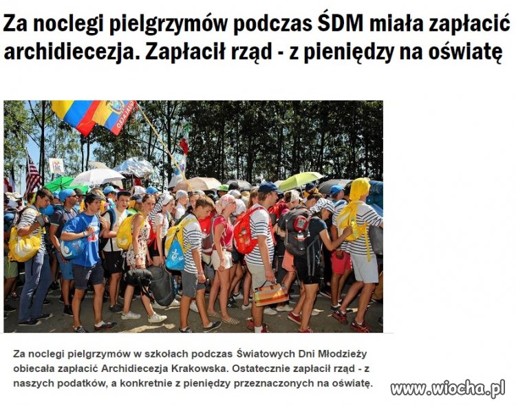 Kolejny prezent rządu dla zachłannego kościoła