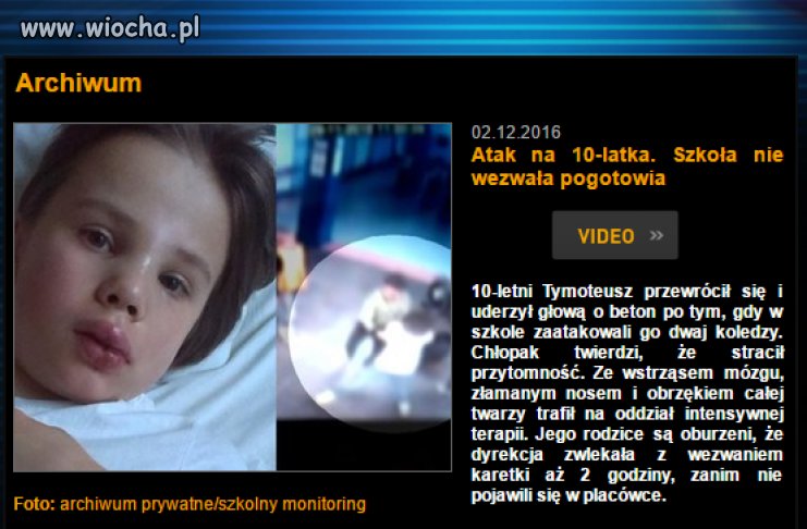 Bo szkoła to nie szpital