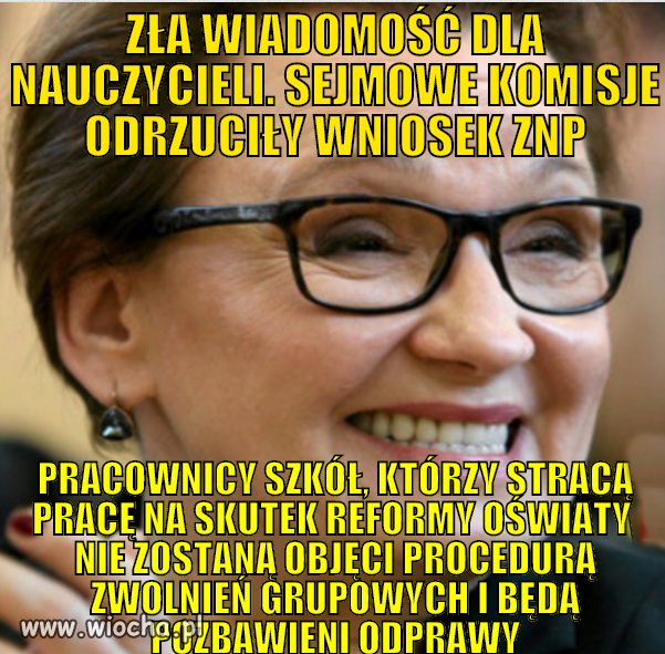Nauczyciele którzy głosowali za pis