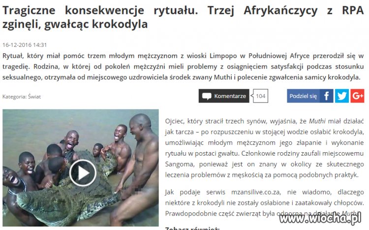 A odbiegając od polityki... 