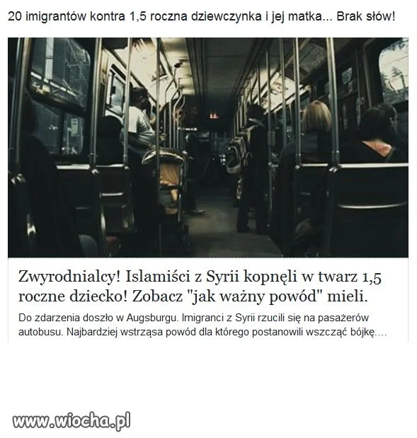 Islamskie bydło w autobusie dzicz!