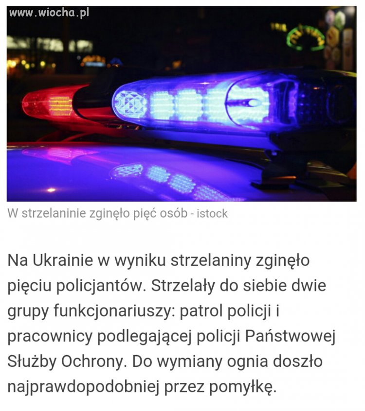 Na Ukrainie zginęło 5 policjantów. 