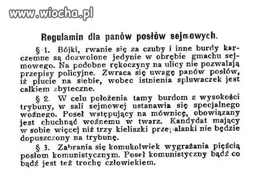 Regulamin poselski