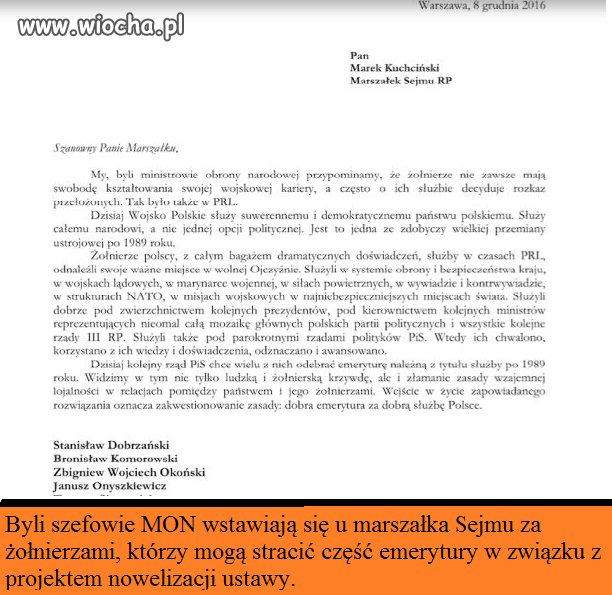 Niektórzy żołnierze mogą stracić częśc emerytury