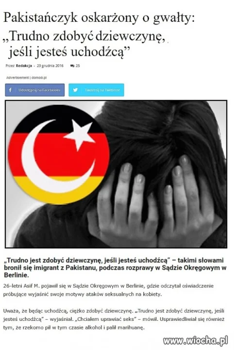 Biedny uchodźca w Niemczech.