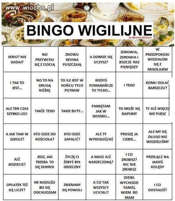 Bingo na Wigilie 