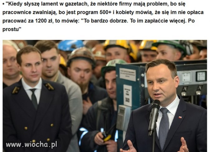Może wypowiedź to nie wiocha