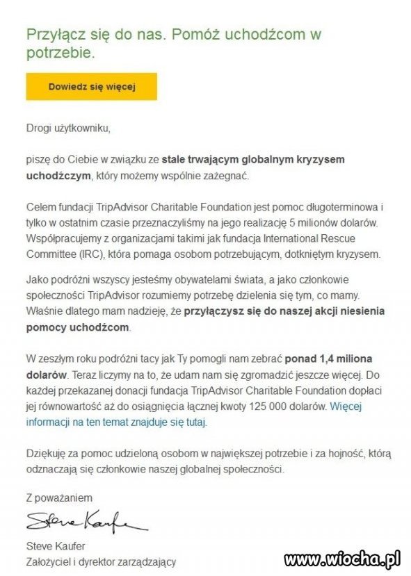 Spam od TripAdisvior