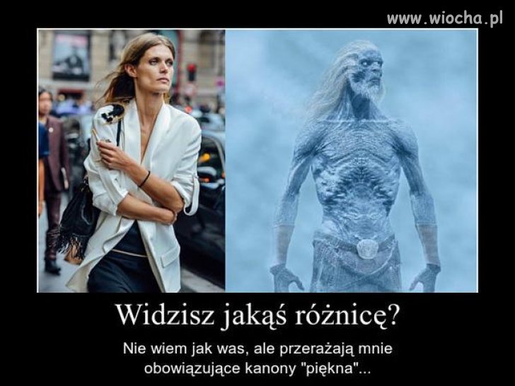 Dzisiejsze kanony piękna, im więcej kości