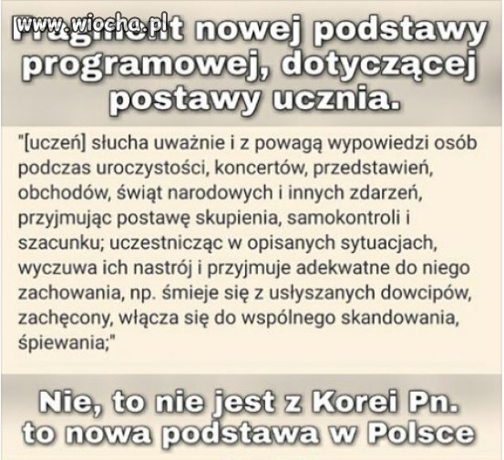Jeszcze powinni wprowadzić obowiązkowe