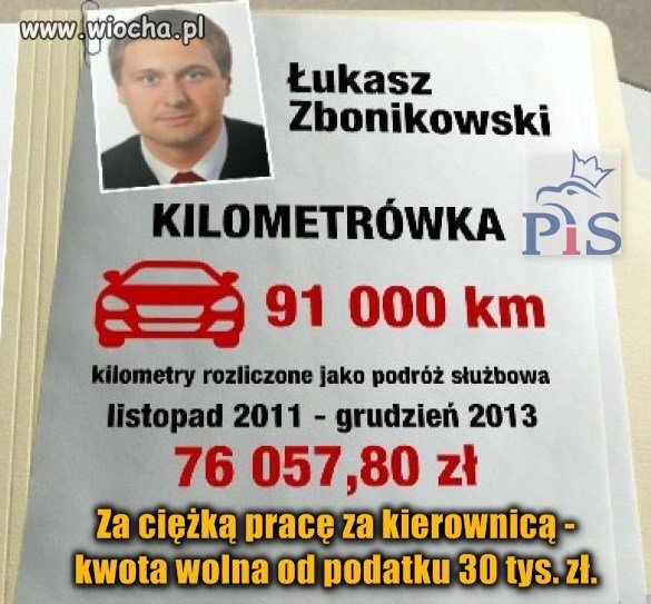 Chyba jeździł służbowo autem do sydney 