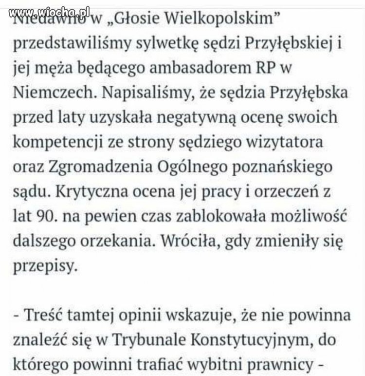Kilka słów o sędzi TK z nadania PiS 