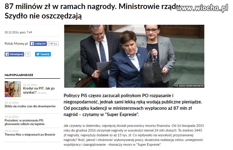 Za zmniejszenie "dziury budżetowej "oraz