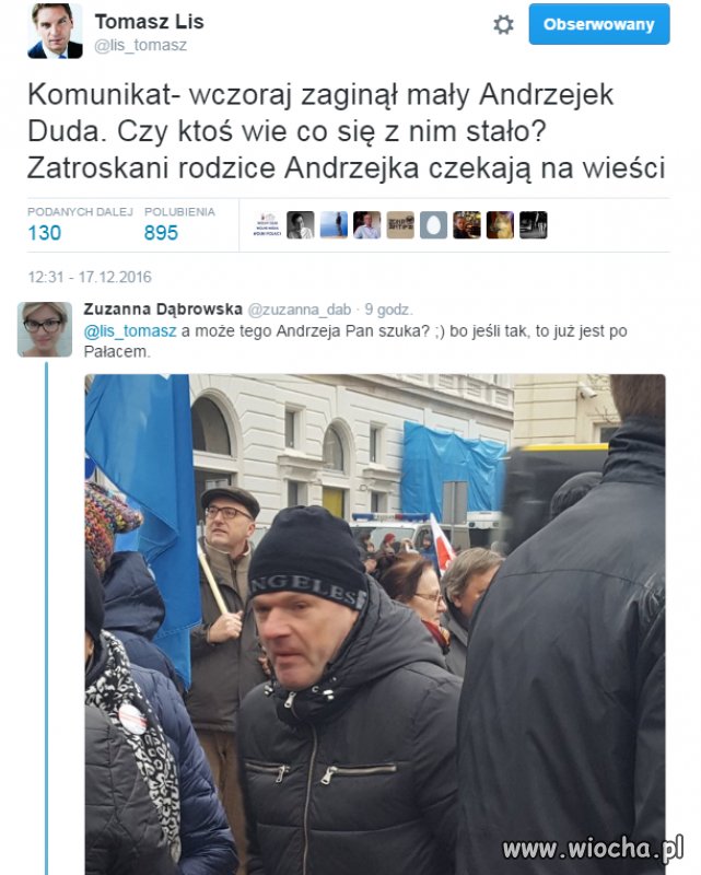 Kogoś mi w tym wszystkim brakowało