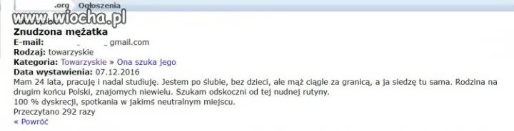 Znudzona mężatka
