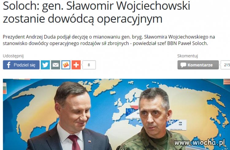 Generał jednogwiazdkowy to raz... na tym stanowisku