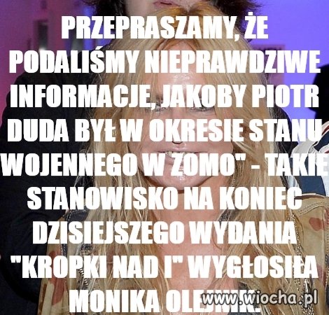 Przestraszyła się procesu i słusznie 
