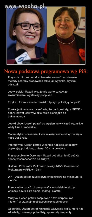 Są już przecieki z nowej podstawy programowej