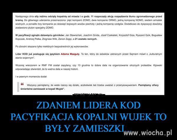 To tylko zamieszki.
