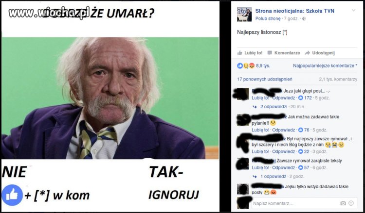 Duża strata, wielki szacunek dla pana Bogdana [*]