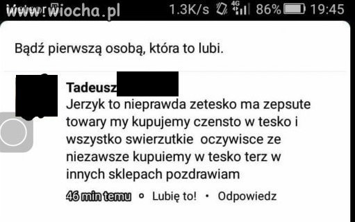 W Tesco zawsze świeże towary