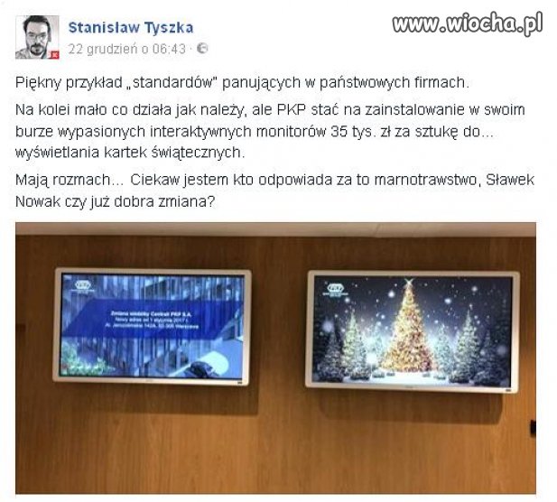 Takie standardy państwowych firm...