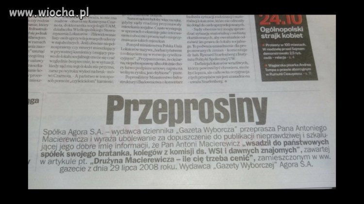 Wyborcza chyba lubi przepraszać innych!