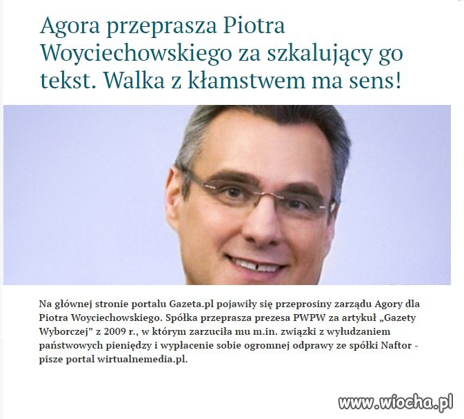Który to już razAgora musi przepraszać za kłamstwa