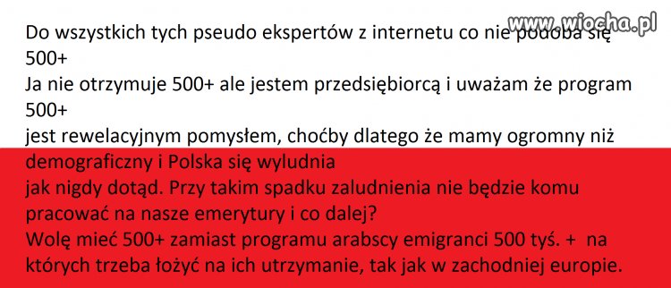 Tym co nie podoba się program 500+