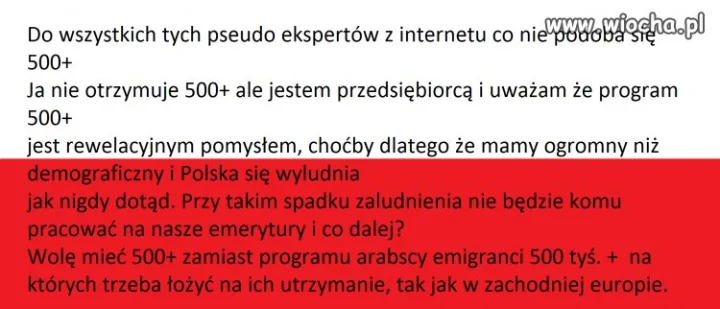 Tym co nie podoba się program 500+